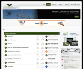 Commercialdronepilots.com(Commercial Drone Pilots Forum) Screenshot