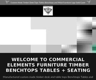 Commercialelements.com.au(Timber Table Benchtops) Screenshot