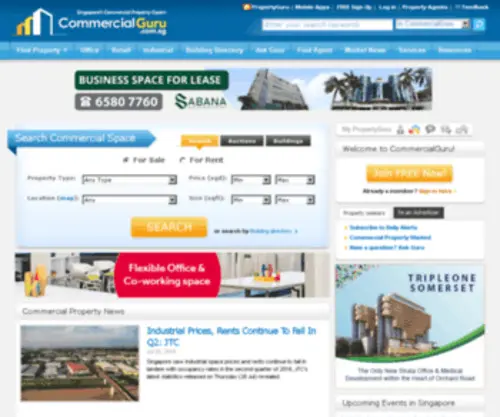 Commercialguru.com.sg(Singapore Commercial Property) Screenshot