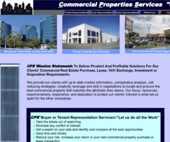 Commercialpropertiesservices.com(San Diego Commercial Real Estate) Screenshot