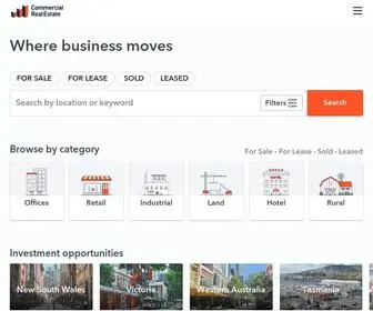 Commercialrealestate.com.au(Commercial Real Estate and Property For Sale and Lease in Australia) Screenshot