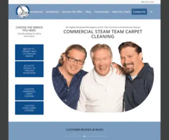 Commercialsteamteam.com(Home & Commercial Carpet Cleaners) Screenshot