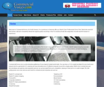 Commercialvoices.com(World-Class Voice Artists) Screenshot