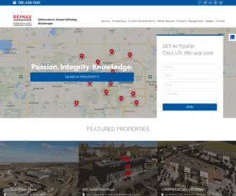 Commercialyeg.ca(RE/MAX Excellence Commercial Division) Screenshot