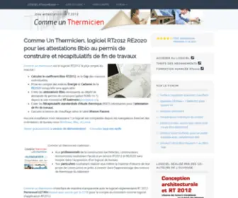 Commeunthermicien.fr(Comme) Screenshot