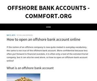 Commfort.org(How to open an offshore bank account online) Screenshot