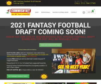 Commishkit.com(Fantasy Football Draft Board & Draft Kits) Screenshot