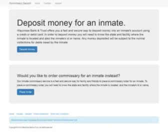 Commissarydeposit.com(Our inmate deposit service) Screenshot
