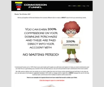 Commissionfunnel.com(Earn up to 100% Direct Commissions) Screenshot