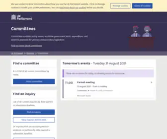 Committees.parliament.uk(Committees) Screenshot