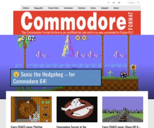 Commodoreformatarchive.com(Commodore Format magazine fan site) Screenshot