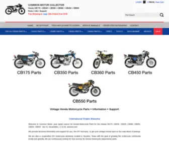 Common-Motor.com(Vintage Honda Motorcycle Parts) Screenshot