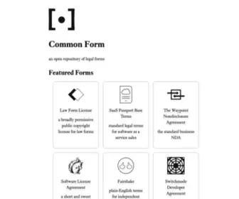 Commonform.org(Common Form) Screenshot
