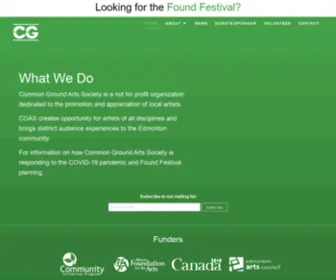Commongroundarts.ca(Creating common ground for uncommon experiences) Screenshot