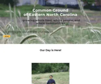 Commongroundenc.org(Community garden for Lenoir County) Screenshot