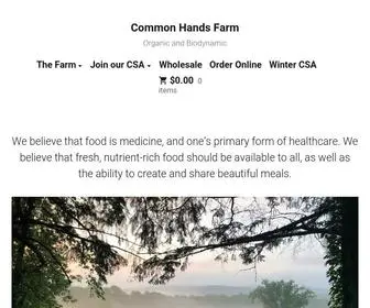 Commonhandscsa.com(Organic and Biodynamic) Screenshot