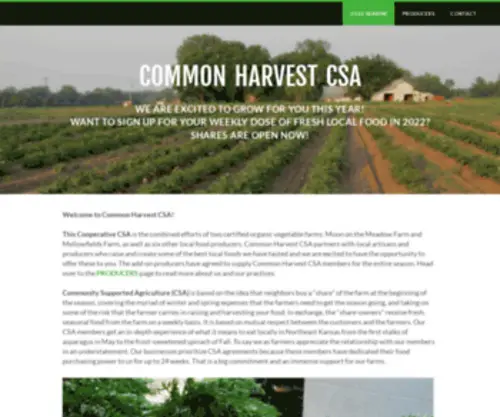 Commonharvestcsa.com(Common Harvest) Screenshot