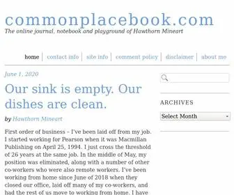 Commonplacebook.com(The online journal) Screenshot