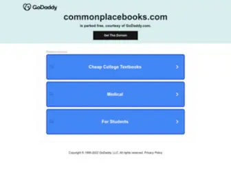 Commonplacebooks.com(COMMONPLACE BOOKS) Screenshot