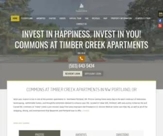 Commonsattimbercreek.com(Cedar Mill Apartments) Screenshot