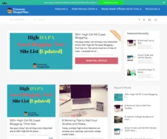 Commonstupidman.com(Make Money Online With Shahnawaz) Screenshot