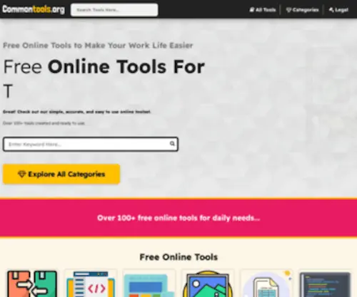 Commontools.org(Free Online Tools) Screenshot