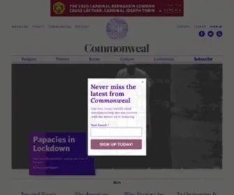 Commonwealmagazine.org(Commonweal's mission) Screenshot