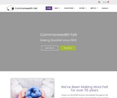 Commonwealthfelt.com(Commonwealth Felt) Screenshot