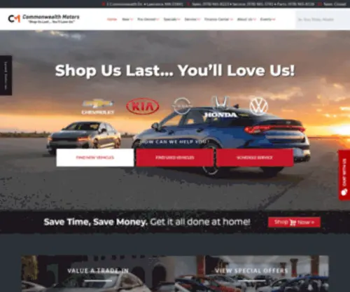 Commonwealthmotors.com(Commonwealth Motors in Lawrence) Screenshot