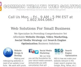 Commonwealthwebsolutions.com(Vermont Website Design) Screenshot