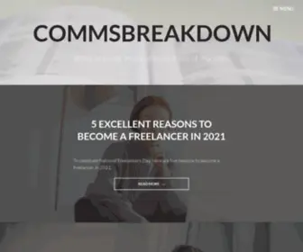 Commsbreakdown.com(Writer of words) Screenshot