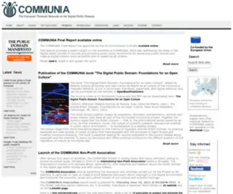 Communia-Project.eu(Communia Project) Screenshot