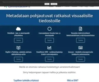 Communicationpro.com(Tiedostojen tehokas käyttö ja hallinta markkinointiviestinnässä) Screenshot