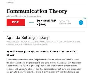 Communicationtheory.org(Communication Theory) Screenshot