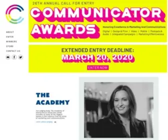 Communicatorawards.com(Communicator Awards Home) Screenshot