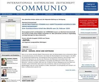 Communio.de(Internationale Katholische Zeitschrift) Screenshot