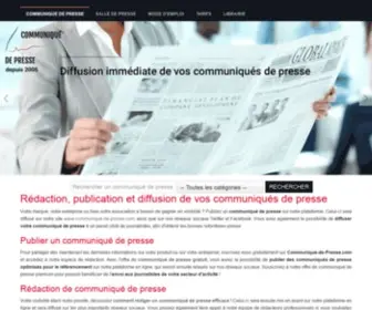 Communique-DE-Presse.com(Communiqué) Screenshot