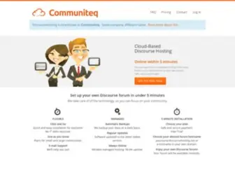 Communiteq.com(Managed Discourse Hosting) Screenshot