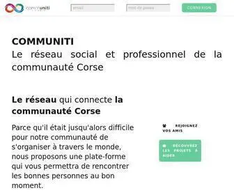 Communiti.corsica(RÉSEAU SOCIAL PROFESSIONNEL MONDIAL CORSE DIASPORA) Screenshot