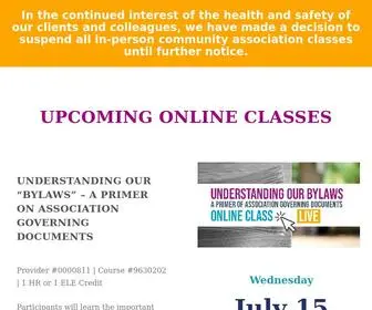 Communityassociationclasses.com(Online classes) Screenshot