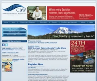 Communitybankers-WA.org(Community Bankers of Washington) Screenshot