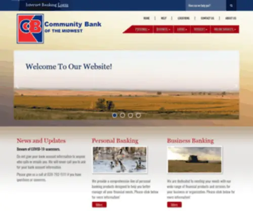 Communitybankmidwest.com(Community bank of the Midwest) Screenshot
