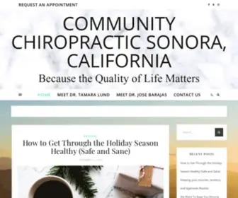 Communitychiro.org(Community Chiropractic Sonora) Screenshot