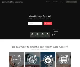 Communityclinicassociation.org(Medicine for All) Screenshot