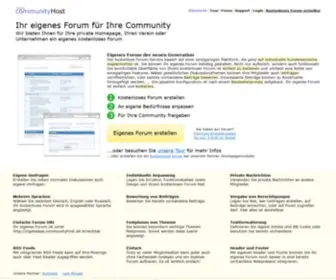 Communityhost.de(Eigenes Forum bei communityHost) Screenshot