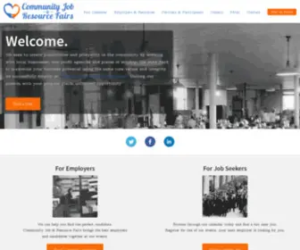 Communityjobandresourcefairs.com(Community Jobs and Resource Fairs) Screenshot