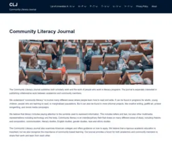 Communityliteracy.org(CLJ) Screenshot