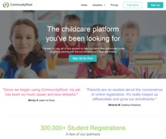Communityroot.com(Registration Management for After School and Early Childhood Education Programs) Screenshot