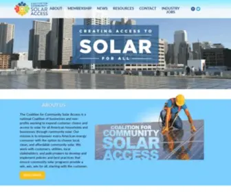 Communitysolaraccess.org(Coalition for Community Solar Access) Screenshot