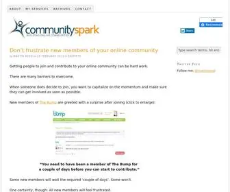 Communityspark.com(Community Building Online @ Community Spark) Screenshot